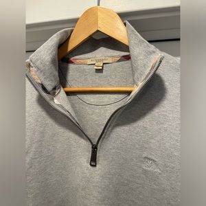 Burberry Gray Quarter Zip Sweatshirt Sweater XL Men’s